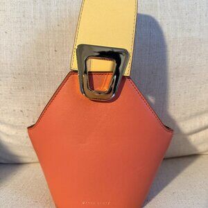 Danse Lente Mini Johnny Bucket Pink &Yellow & Gold Hardware, Excellent Condition